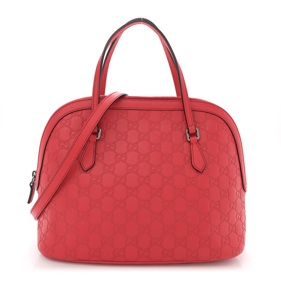 Gucci Guccissima Medium Dome Bag Red #183753G72B - Picture 1 of 10